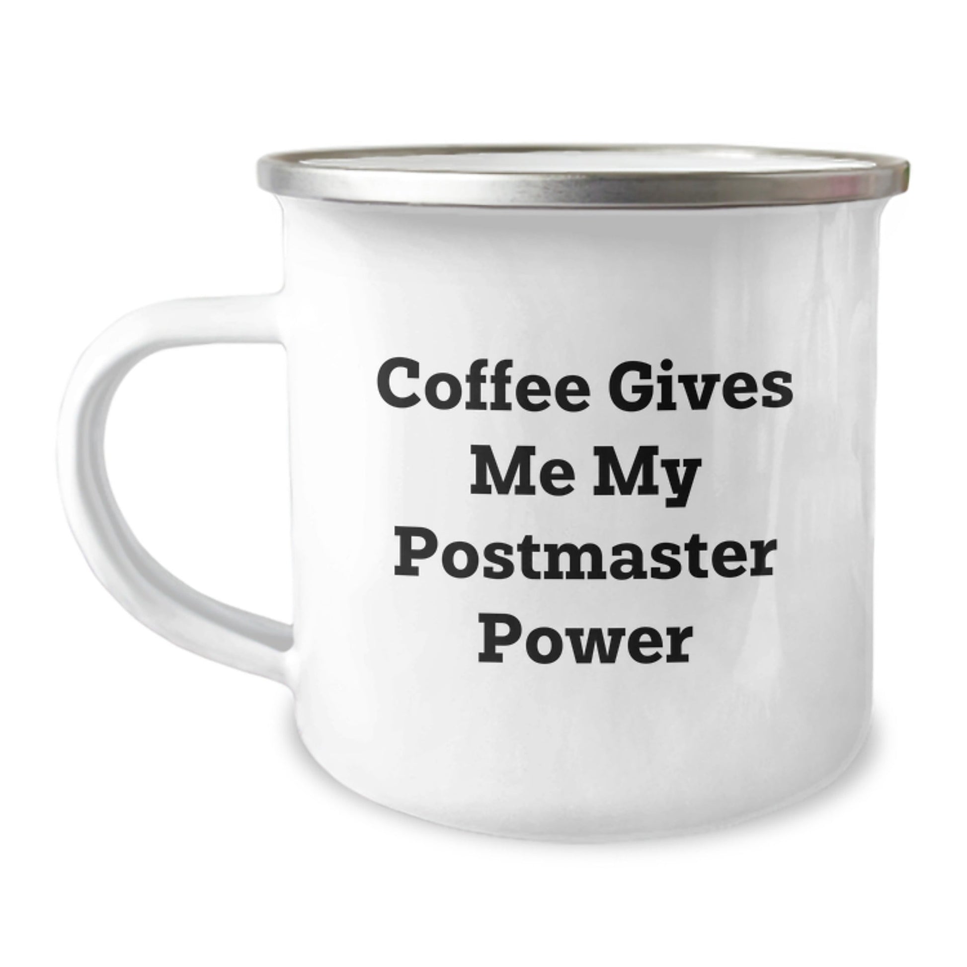 Funny Postmaster Gifts from Friends, Unique Birthday Unique Gifts for Postmasters, Coffee Lovers Camping Mug - 'Coffee Gives Me My Postmaster Power' - Victory Thru Vision