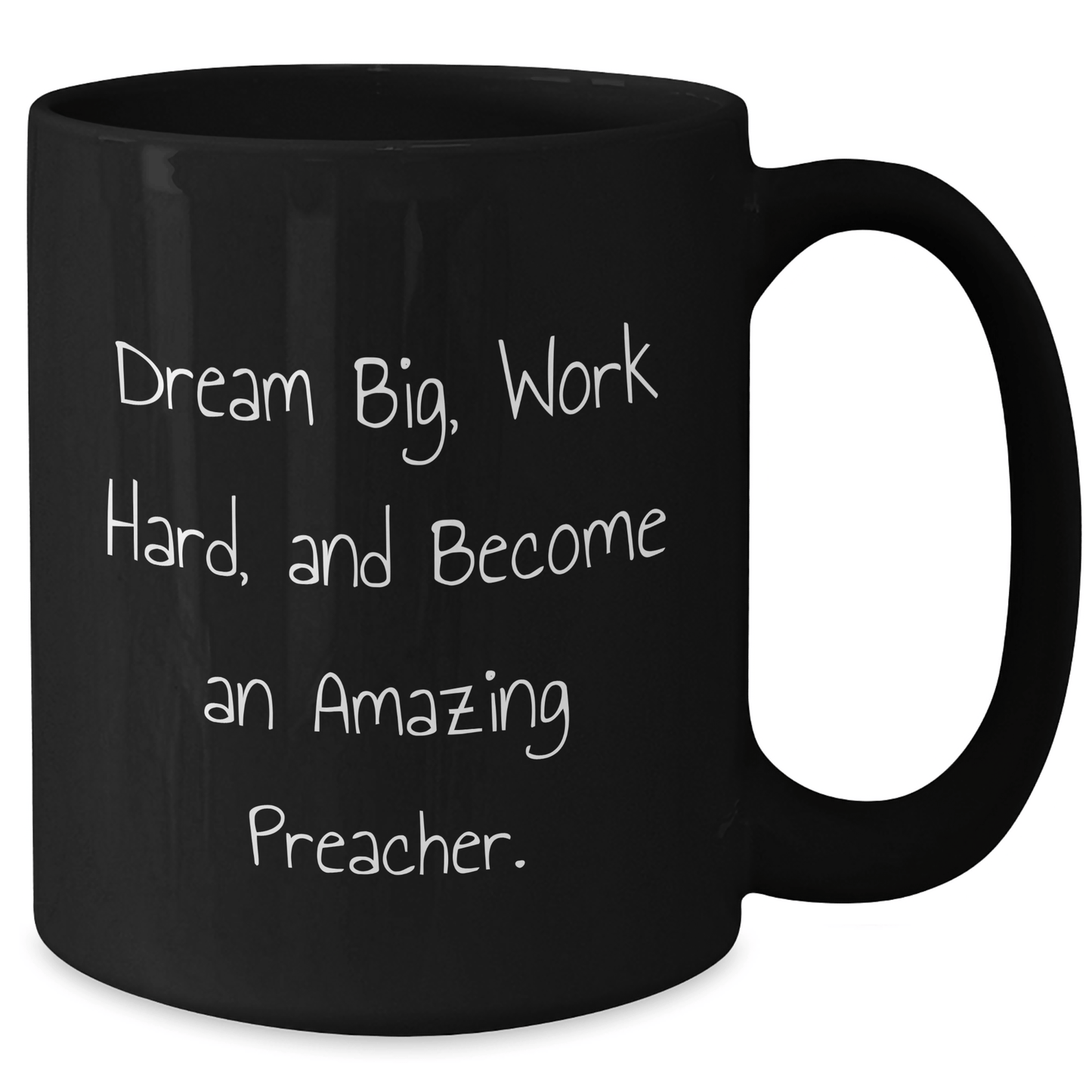 Funny Preacher Gifts from Friends, Black Coffee Mugs with Inspirational Quote, Graduation Unique Gifts for Preacher - Victory Thru Vision