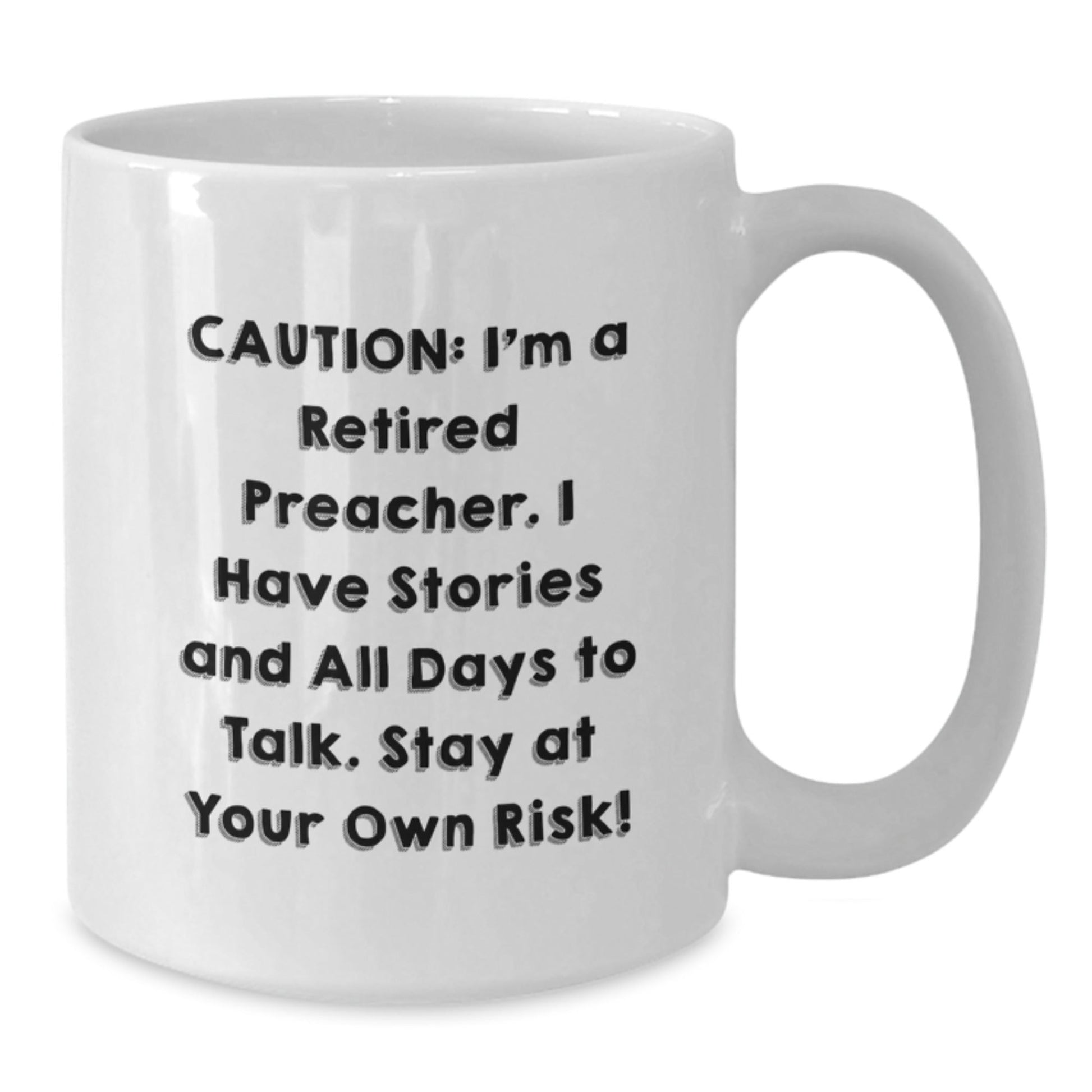 Funny Preacher Quotes Gifts for Preacher Friends and Family, White Coffee Mug, Graduation Unique Gifts from Friends - Victory Thru Vision