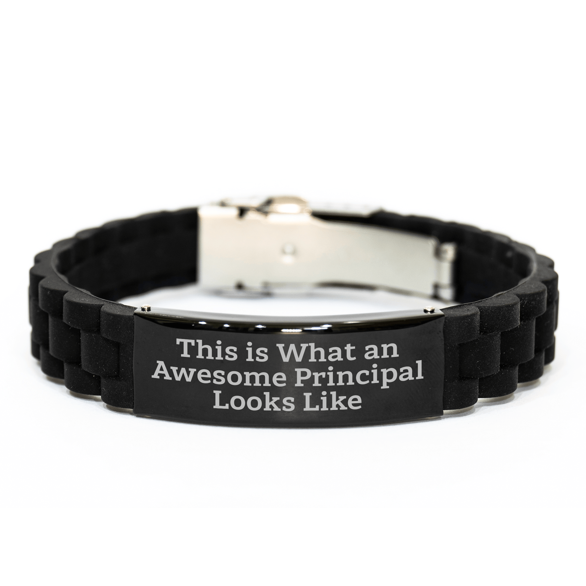 Funny Principal Gifts from Men - This Is What an Awesome Principal Looks Like Glide lock Clasp Bracelet for Father's Day - Victory Thru Vision 