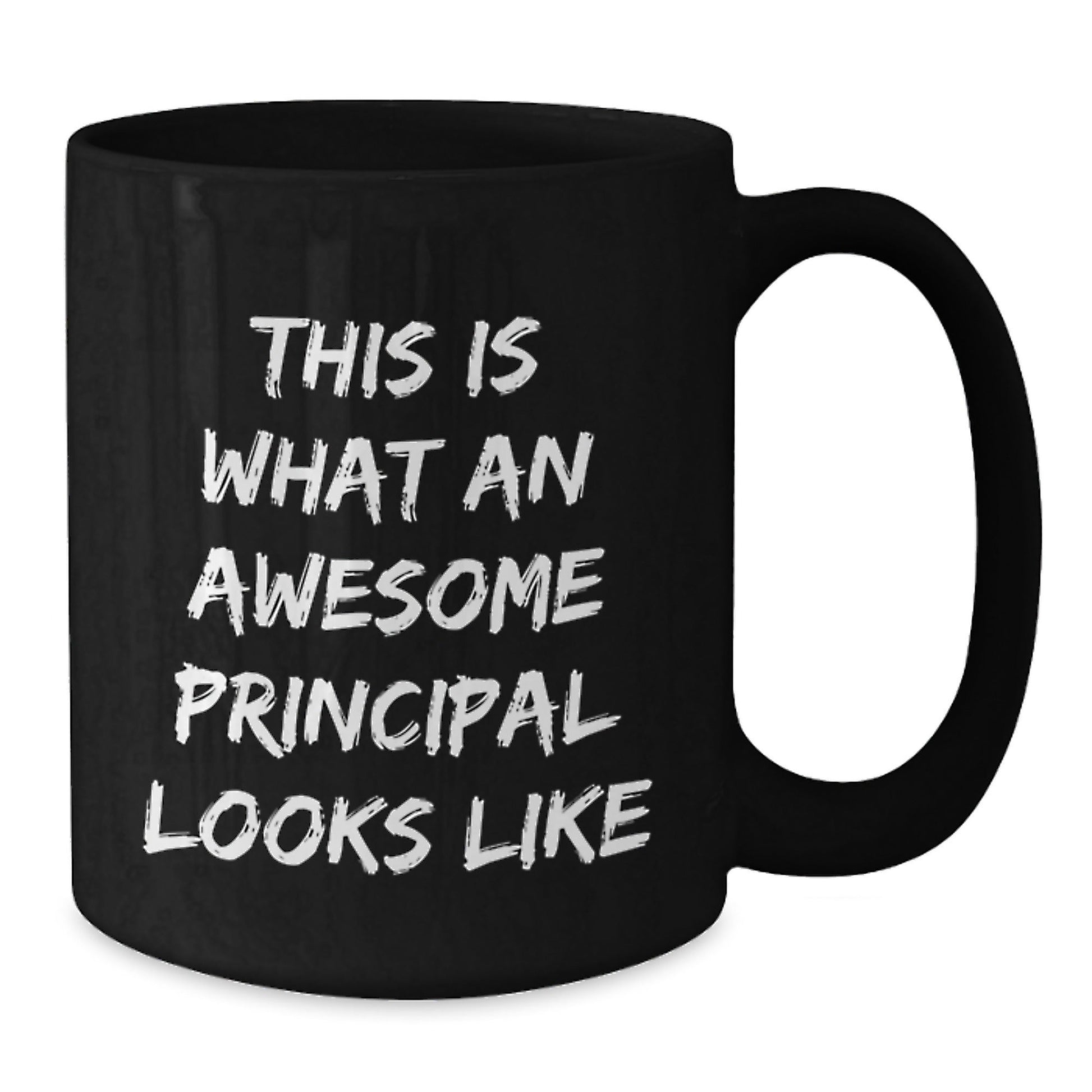 Funny Principal Quotes Black Coffee Mug, Graduation Unique Gifts from Friends to Men, Black Principal Mug for Men, Funny Principal Quote Gifts for Him - Victory Thru Vision