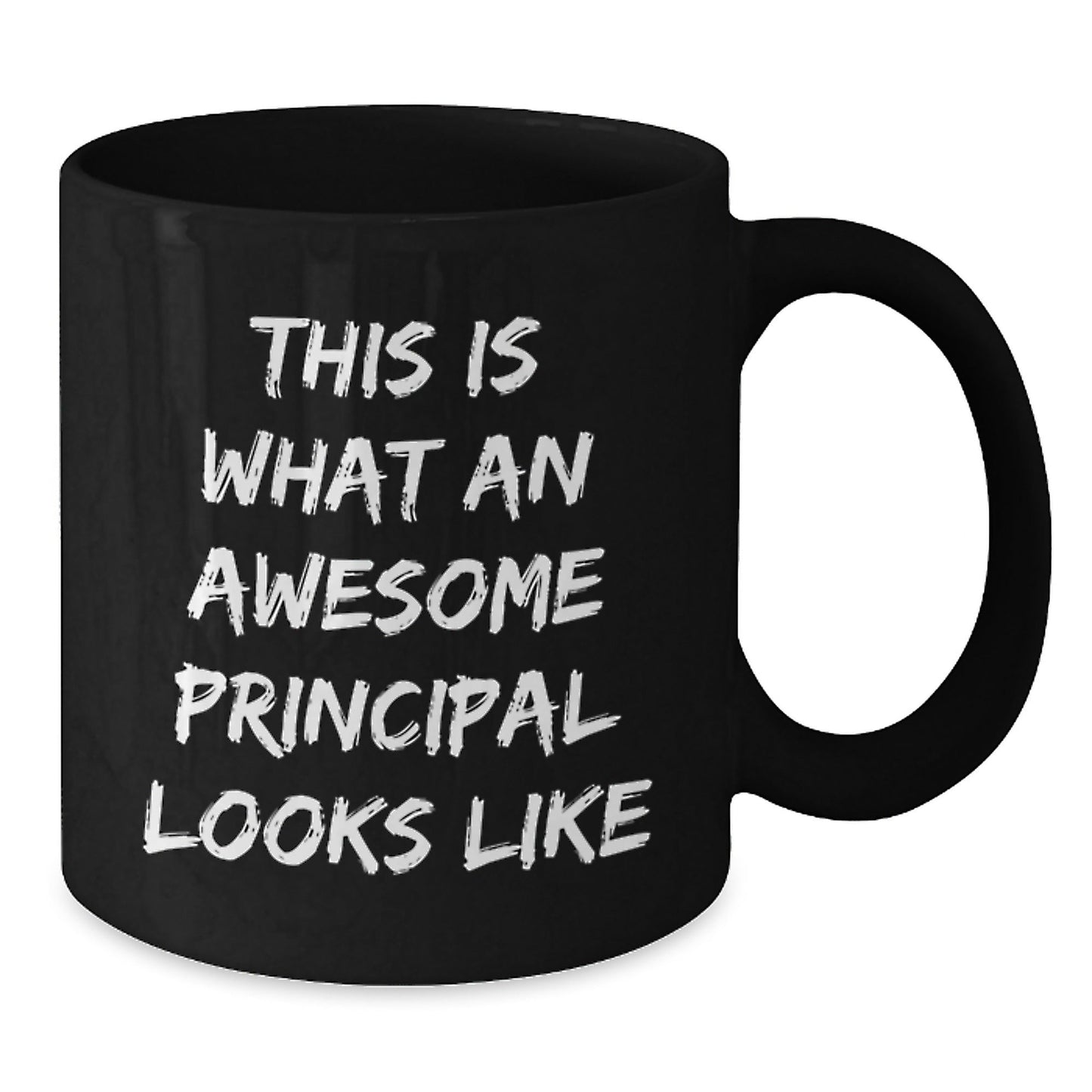 Funny Principal Quotes Black Coffee Mug, Graduation Unique Gifts from Friends to Men, Black Principal Mug for Men, Funny Principal Quote Gifts for Him - Victory Thru Vision