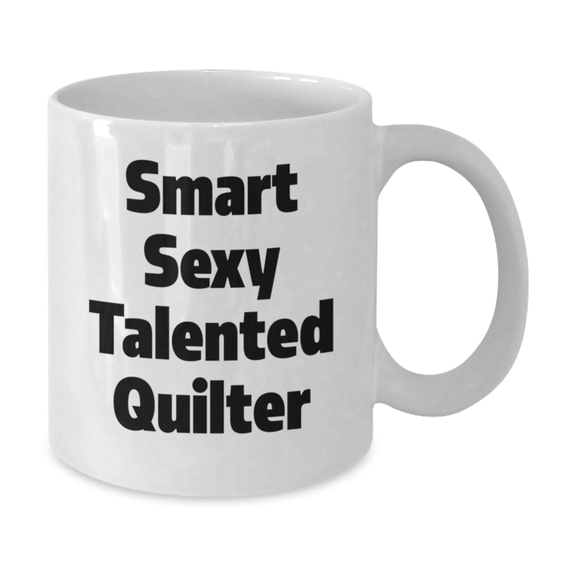 Funny Quilter Gifts from Friends to Talented Quilters, White Coffee Mug for Birthday - Victory Thru Vision
