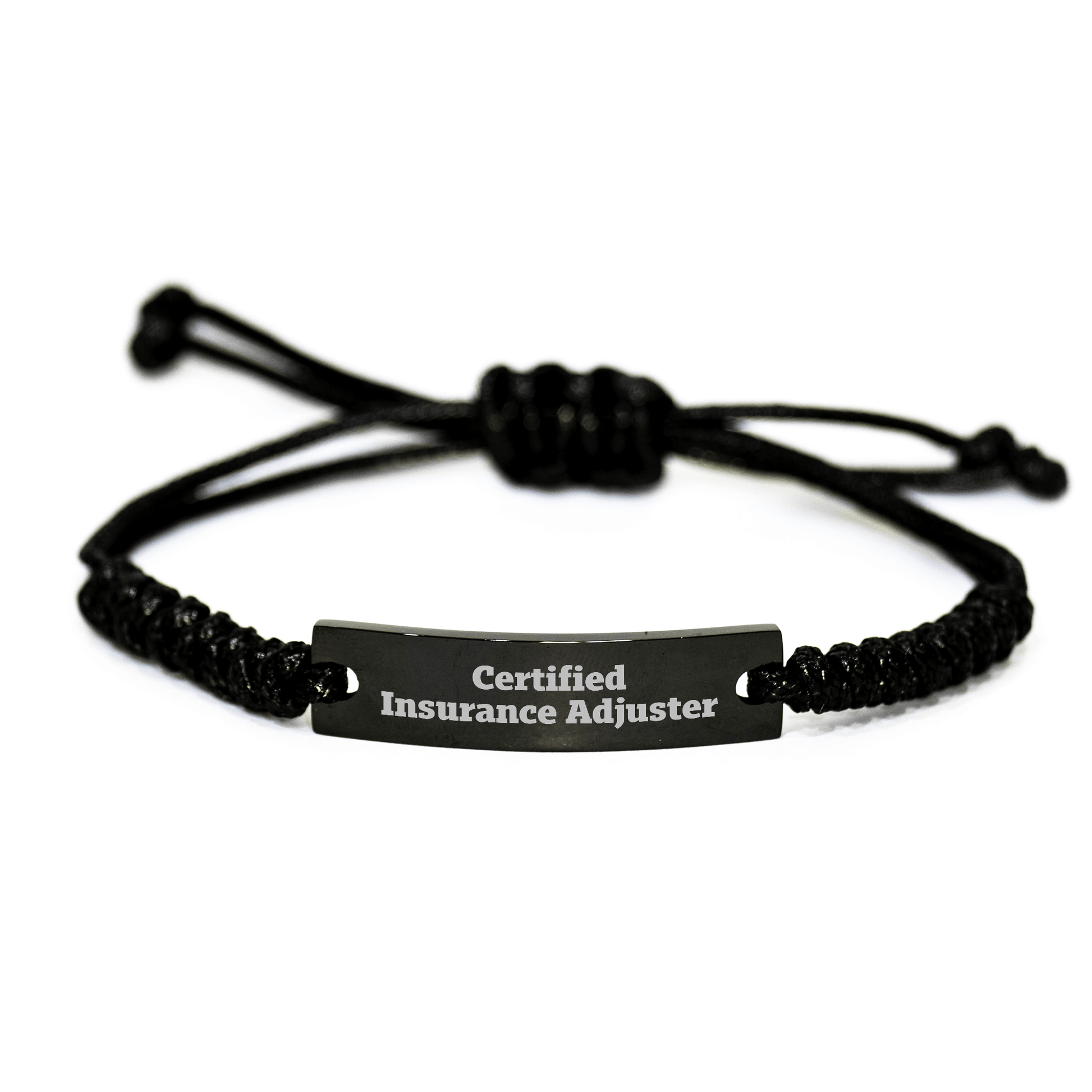 Funny Quote Certified Insurance Adjuster Rope Bracelet Gifts for Insurance Adjuster Dad's Special Day, Gifts from Friends, Unique Father's Day Unique Gifts for Men - Victory Thru Vision 