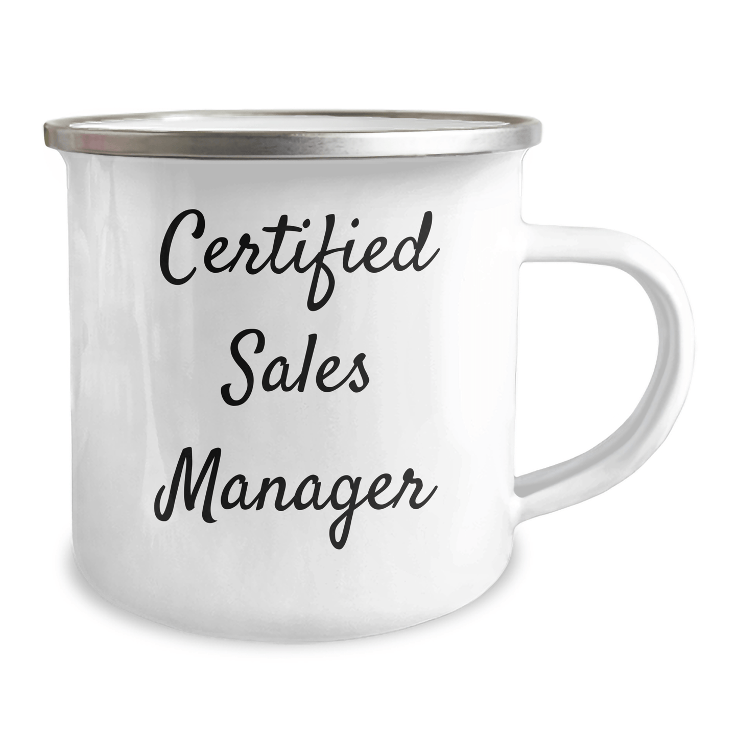 Funny Quote Certified Sales Manager Gifts for Sales Managers on Father's Day Camping Mug, Gifts from Men to Friends, Perfect for Sales Manager's Camping Adventures - Victory Thru Vision 