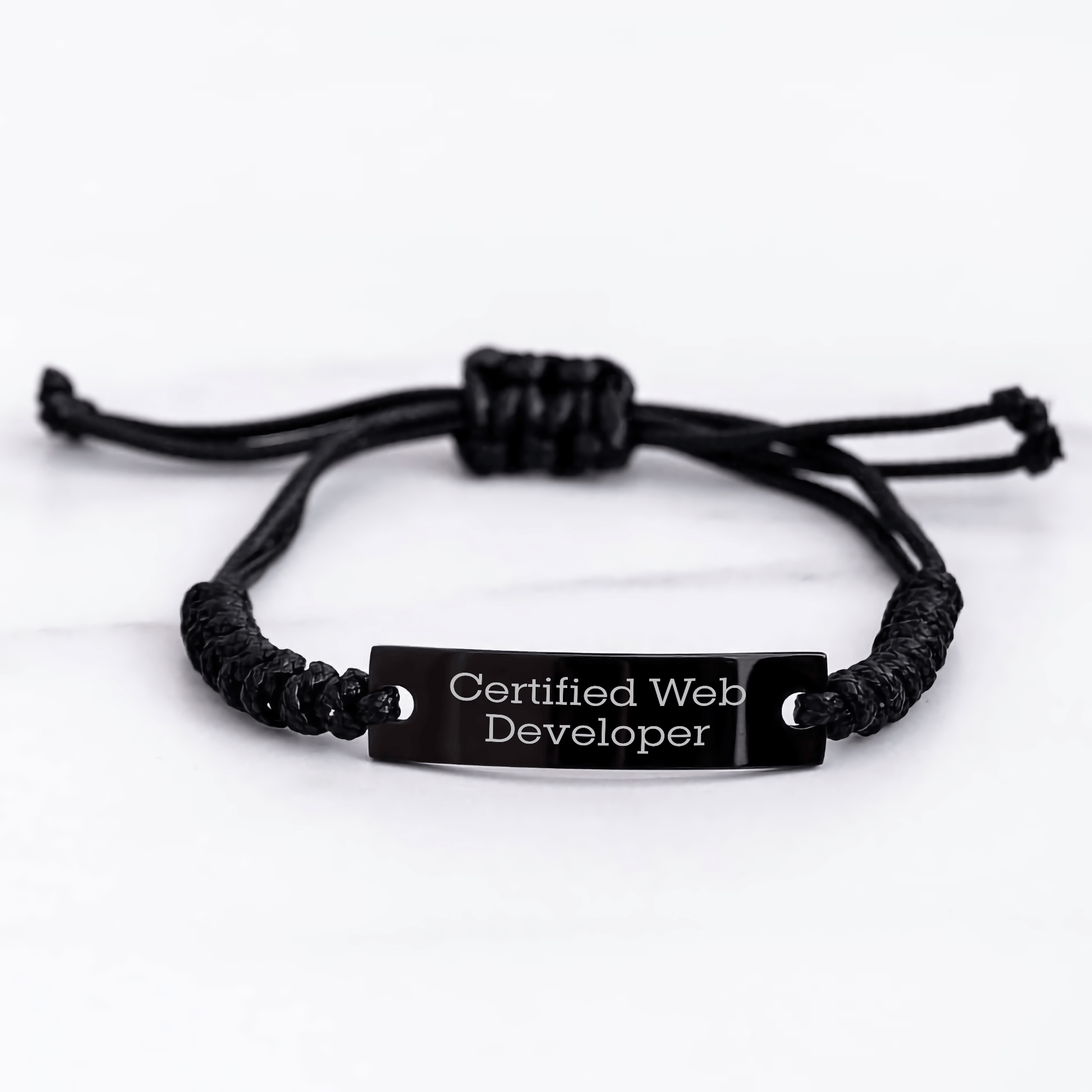 Funny Quote Certified Web Developer Web Developer Gifts Father's Day Unique Rope Bracelte Gifts from Family to Web Developer Men - Victory Thru Vision 