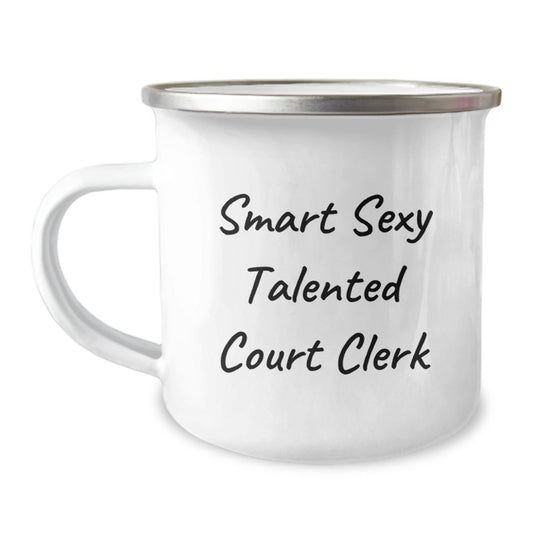 Funny Quote Court Clerk Gifts from Family to Court Clerk Graduation Unique Gifts for Court Clerk who is Smart Sexy Talented - Victory Thru Vision