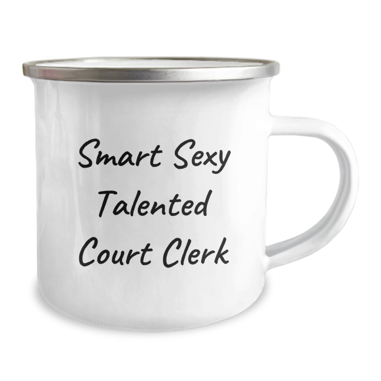 Funny Quote Court Clerk Gifts from Family to Court Clerk Graduation Unique Gifts for Court Clerk who is Smart Sexy Talented - Victory Thru Vision