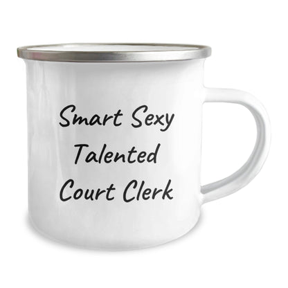 Funny Quote Court Clerk Gifts from Family to Court Clerk Graduation Unique Gifts for Court Clerk who is Smart Sexy Talented - Victory Thru Vision