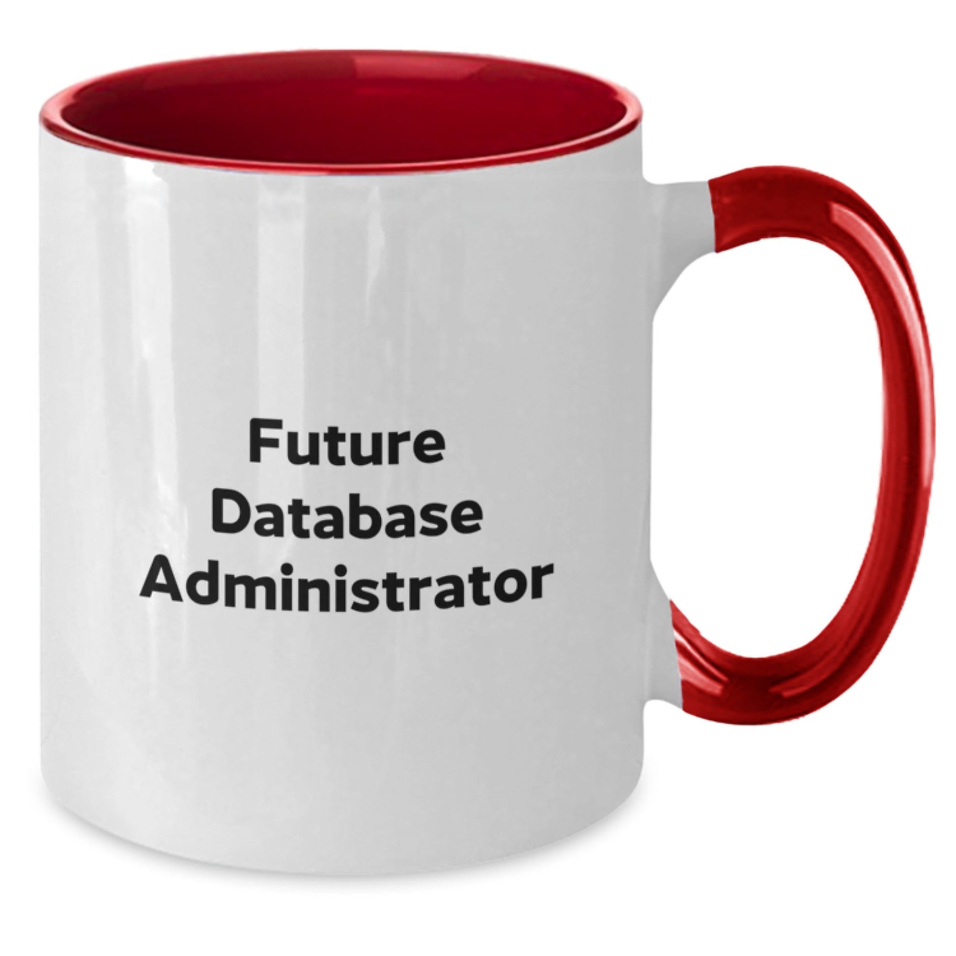 Funny Quote Database Administrator Gifts from Friends for Graduation Unique Two Tone Coffee Mug - Victory Thru Vision