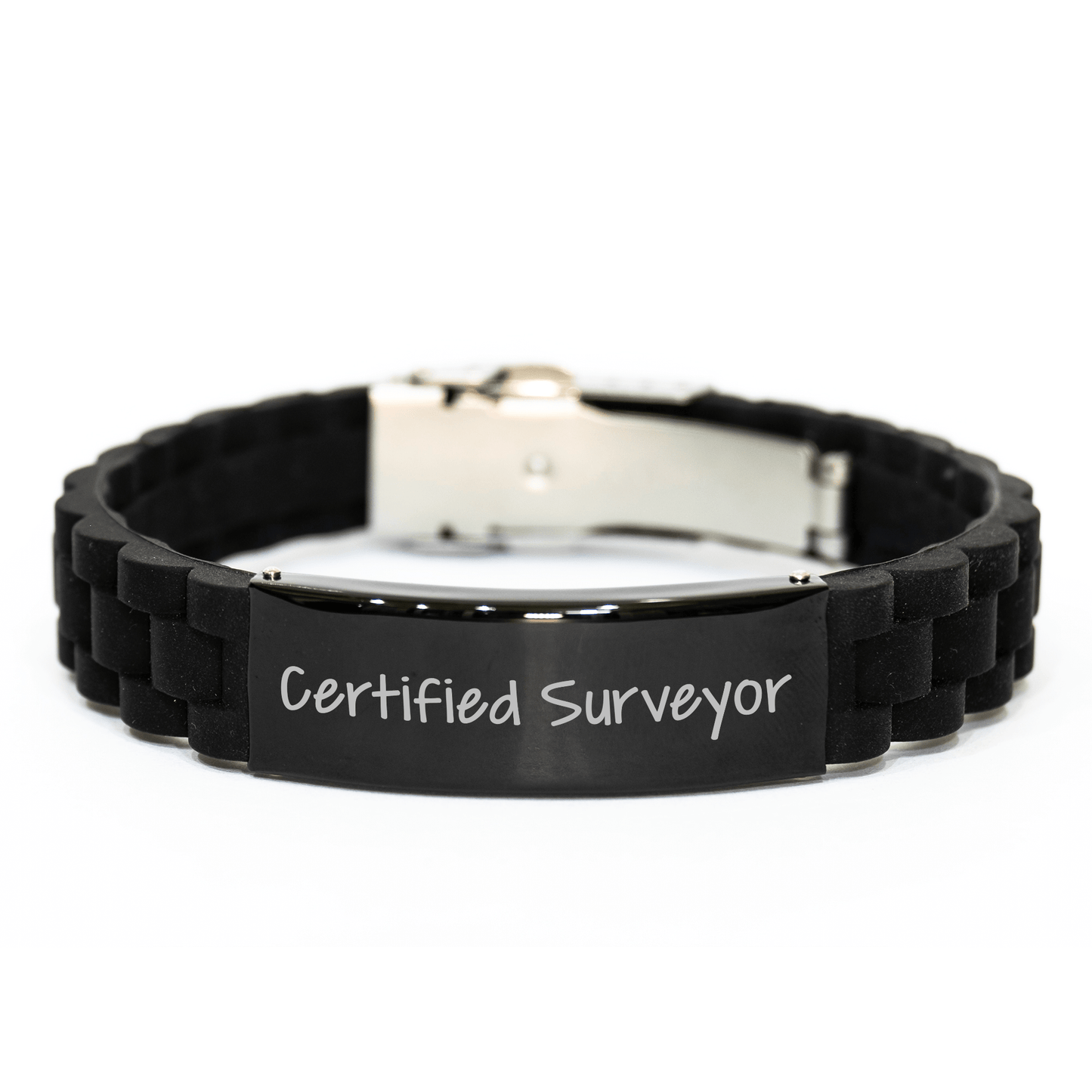 Funny Quote from Certified Surveyor - Glide lock Clasp Bracelet Gifts for Surveyor's Mother's Day - Victory Thru Vision 