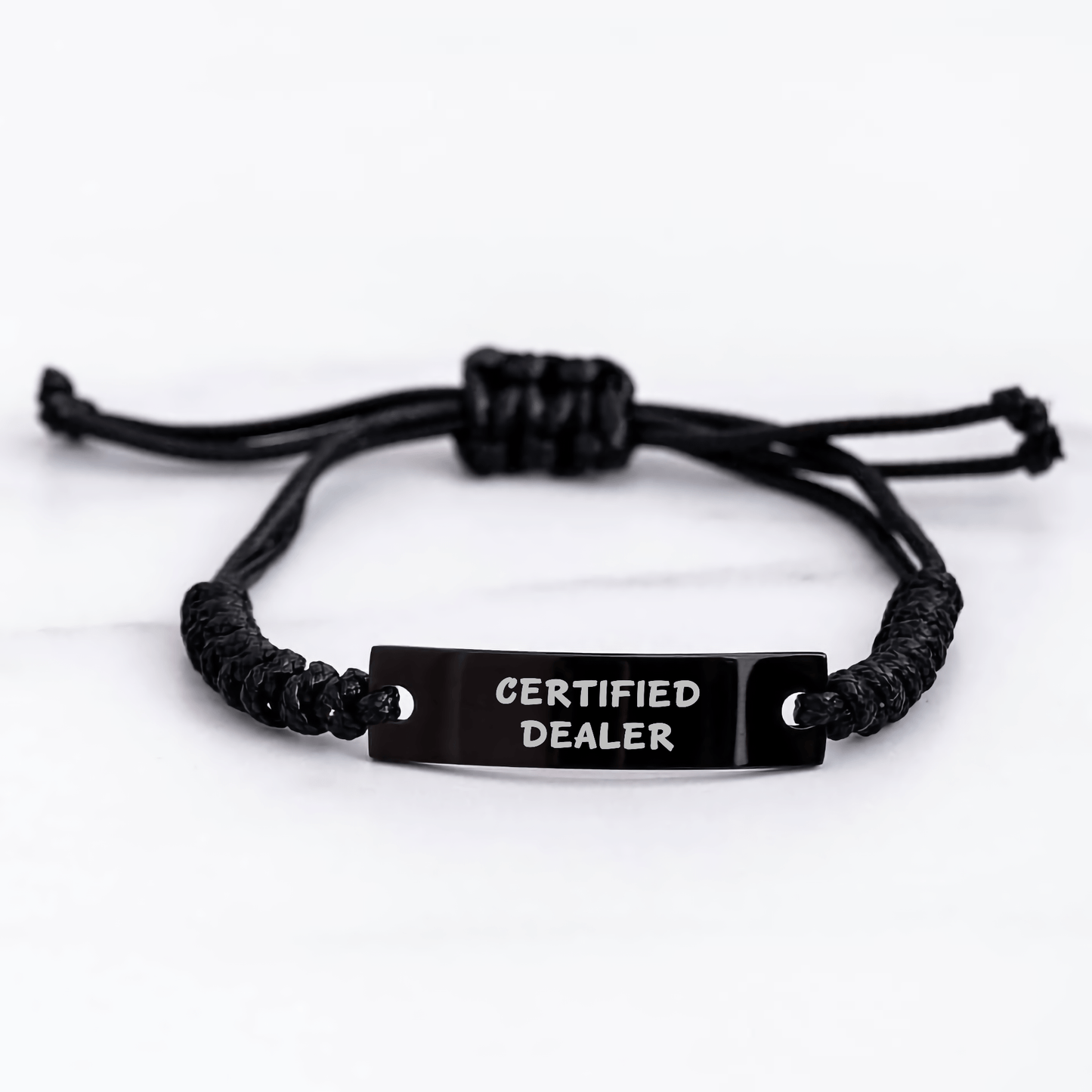 Funny Quote Gifts from Dealer, Certified Dealer Rope Bracelet for Mother's Day, Adjustable Rope Jewelry Gifts for Men, Women, Friends, Family - Victory Thru Vision 