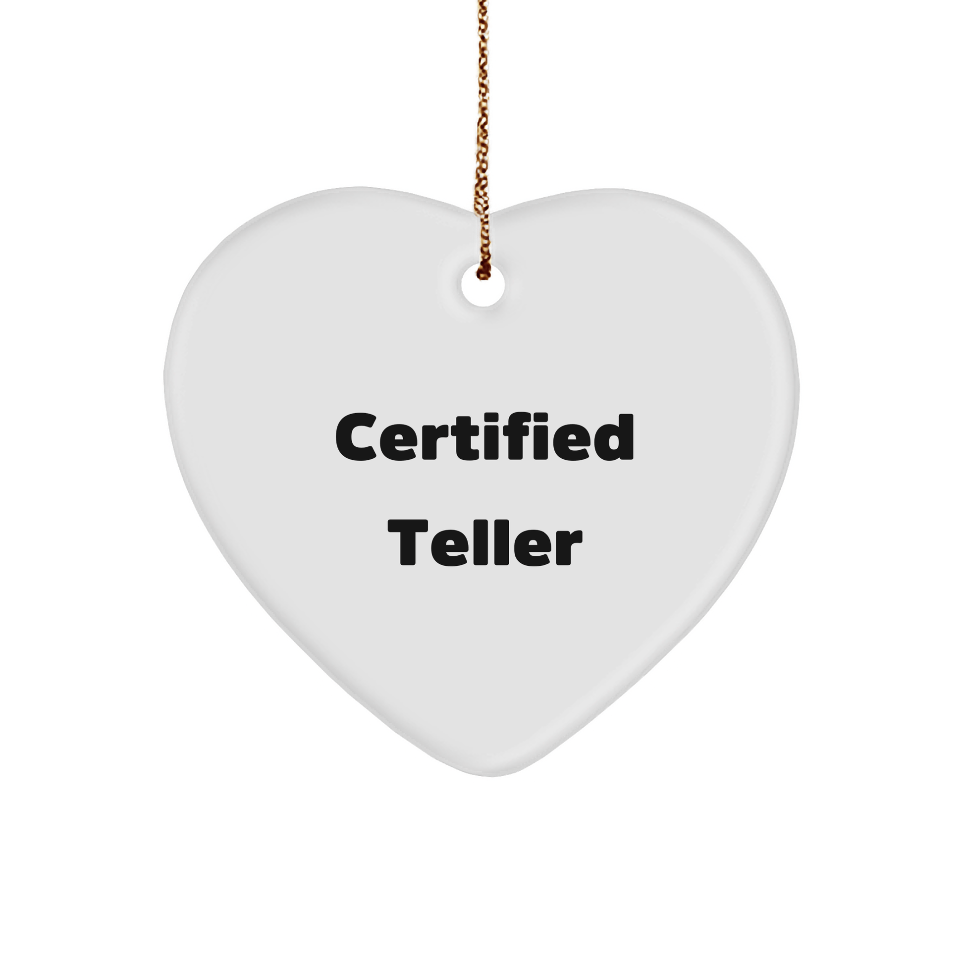 Funny Quote Teller Heart Ornament, Gifts from Friends to Teller, for Men, Women, or Coworkers, Christmas Unique Gifts - Victory Thru Vision
