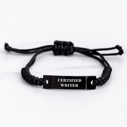 Funny Quote Writer Gifts from Friends to Family Father's Day Rope Bracelet - Victory Thru Vision