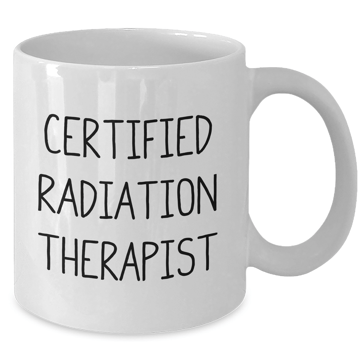 Funny Radiation Therapist Gifts from Men to Radiation Therapist on Father's Day - White Coffee Mug - Victory Thru Vision 