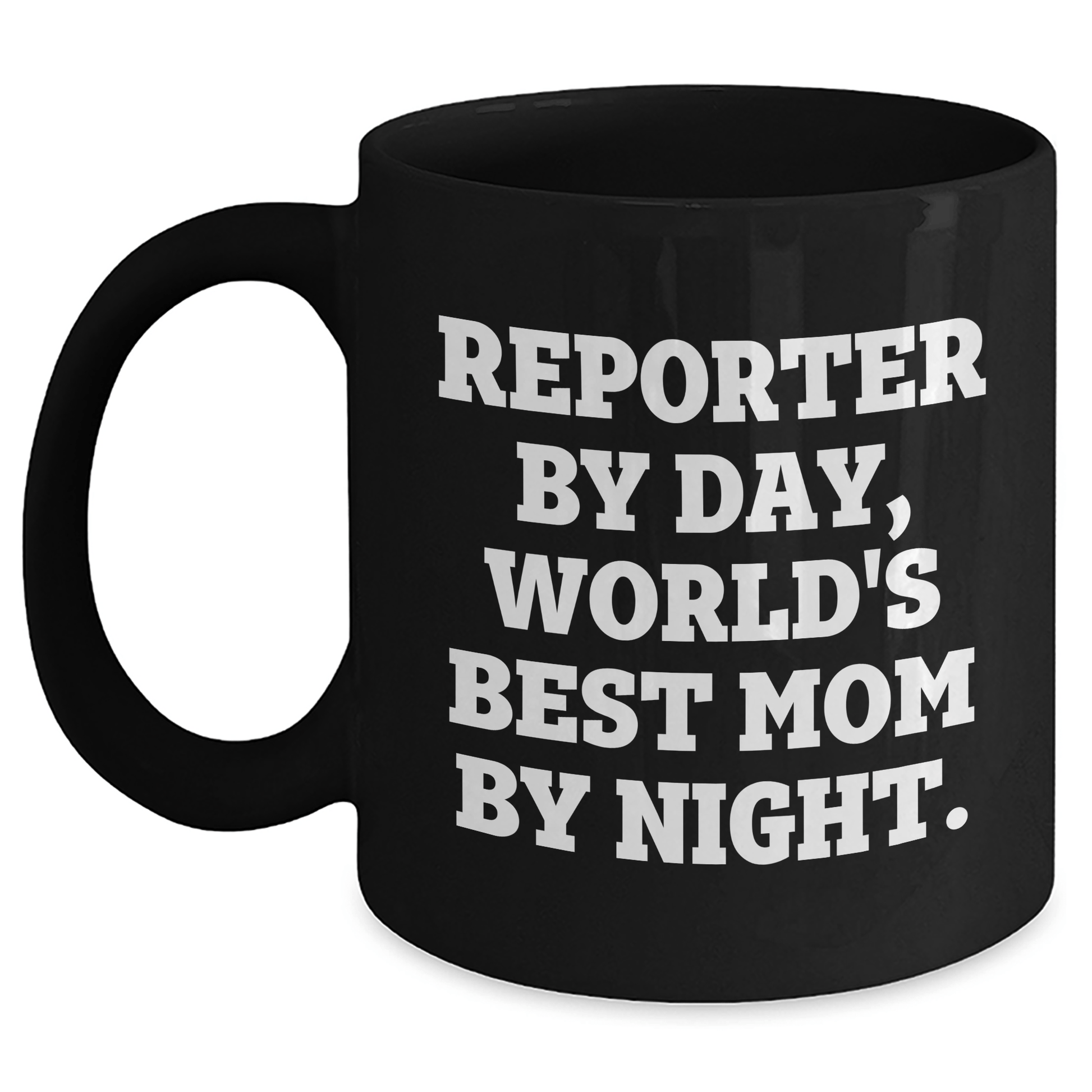 Funny Reporter Gifts By Day, World's Best Mom By Night Graduation Unique Gifts for Her from Mom - Victory Thru Vision