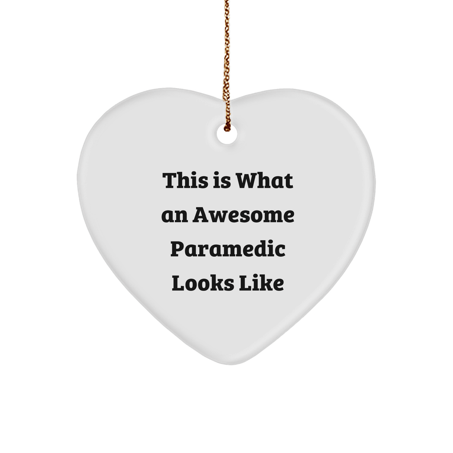 Funny Rescue Worker Gifts for Christmas | This Is What An Awesome Rescue Worker Looks Like Heart Ornament from Friends, Gifts for Rescue Workers, Men, and Women - Victory Thru Vision