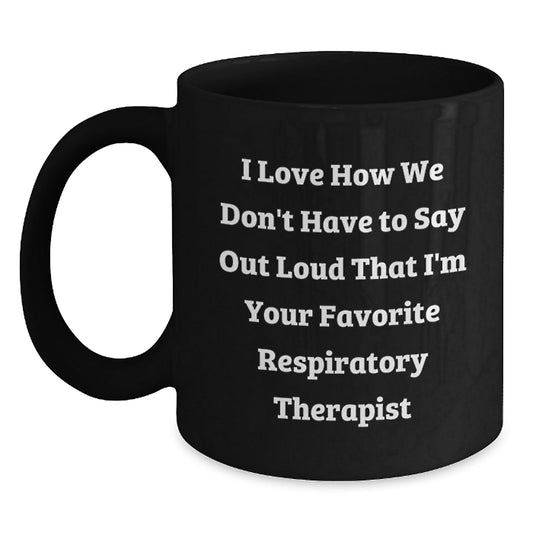 Funny Respiratory Therapist Gifts, Inspirational Quote on Black Coffee Mug, Gifts from Friends for Birthday, Unique Respiratory Therapist Birthday Unique Gifts for Men - Victory Thru Vision