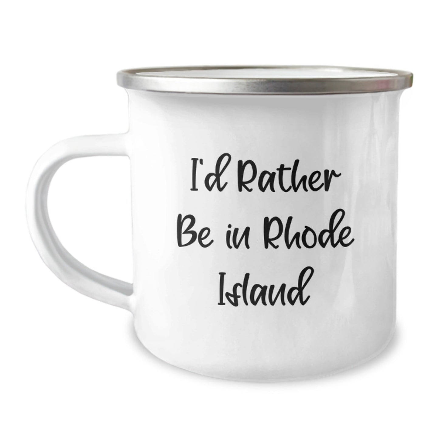 Funny Rhode Island Gifts from Friends for Graduates, 'I'd Rather Be In Rhode Island' Camping Mug - Victory Thru Vision