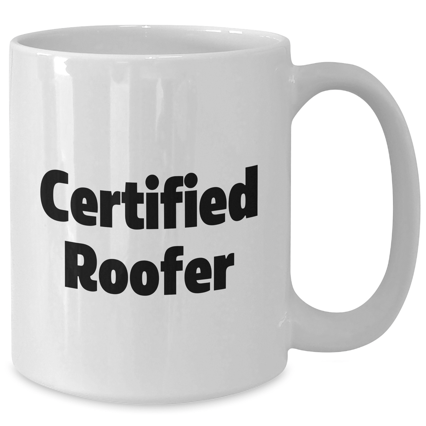 Funny Roofer Gifts from Friends - White Coffee Mug, 11oz or 15oz Capacity, Microwave and Dishwasher Safe, Perfect for Father's Day - Victory Thru Vision 