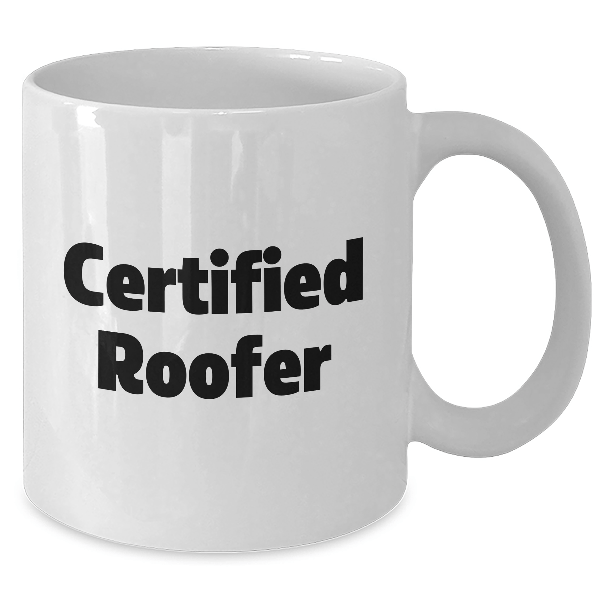 Funny Roofer Gifts from Friends - White Coffee Mug, 11oz or 15oz Capacity, Microwave and Dishwasher Safe, Perfect for Father's Day - Victory Thru Vision 