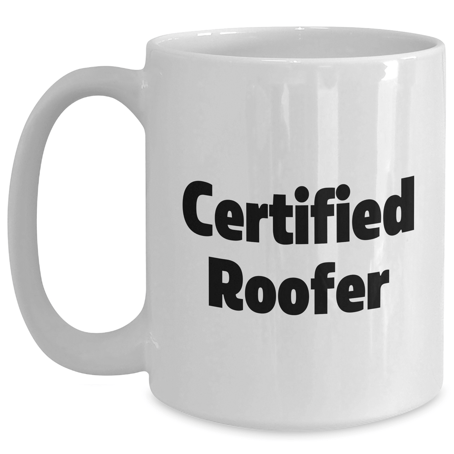 Funny Roofer Gifts from Friends - White Coffee Mug, 11oz or 15oz Capacity, Microwave and Dishwasher Safe, Perfect for Father's Day - Victory Thru Vision 