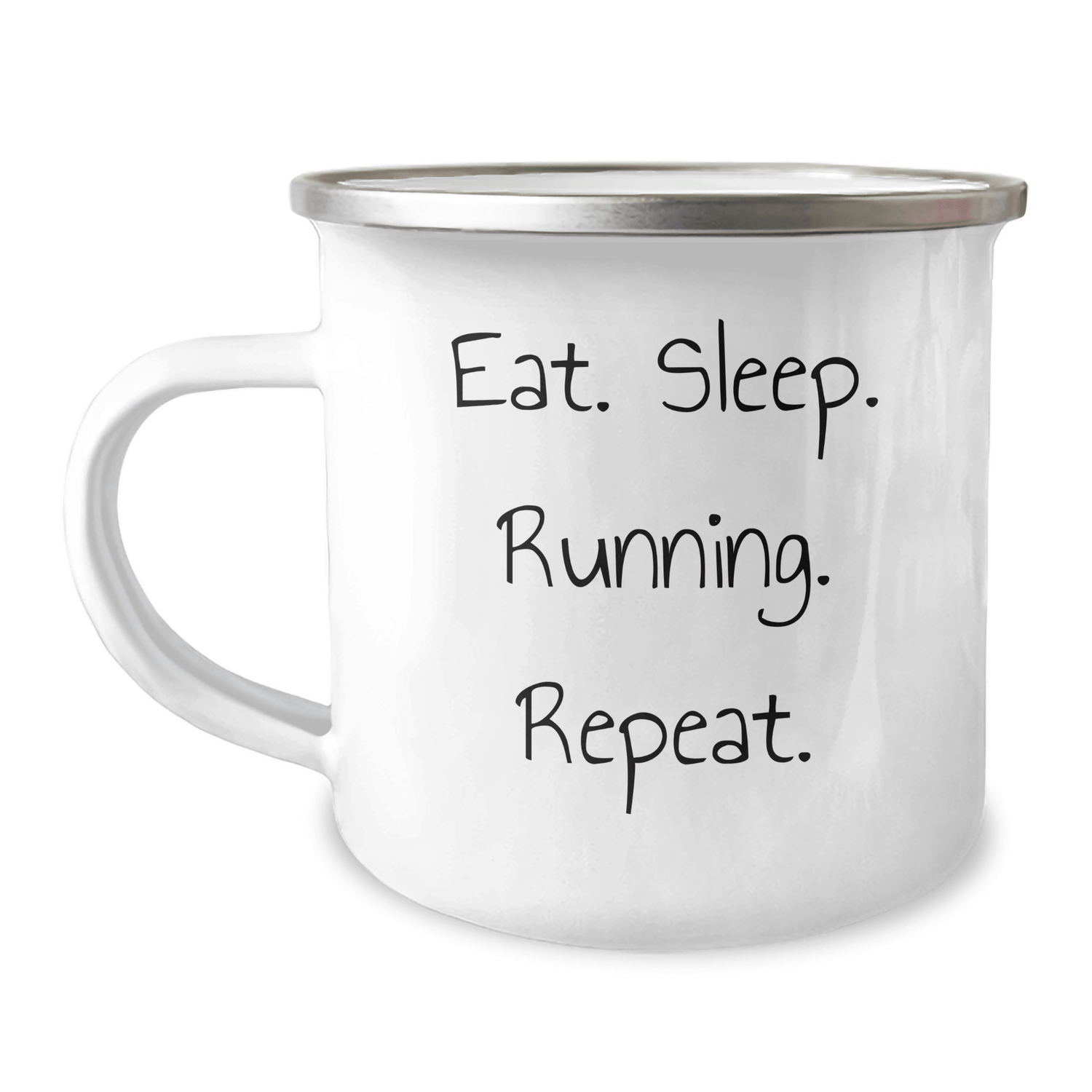 Funny Running Gifts for Graduation - Camping Mug for Running Enthusiasts - Gifts from Family, Friends, Coworkers, or Men - Eat. Sleep. Running. Repeat. - Victory Thru Vision 