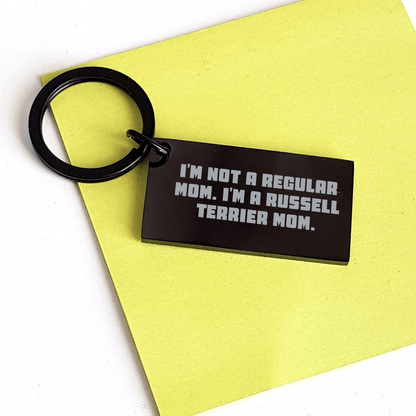 Funny Russell Terrier Dog Gifts for Men Friends Family - Keychain from Mom - Graduation Unique Tokens - Victory Thru Vision