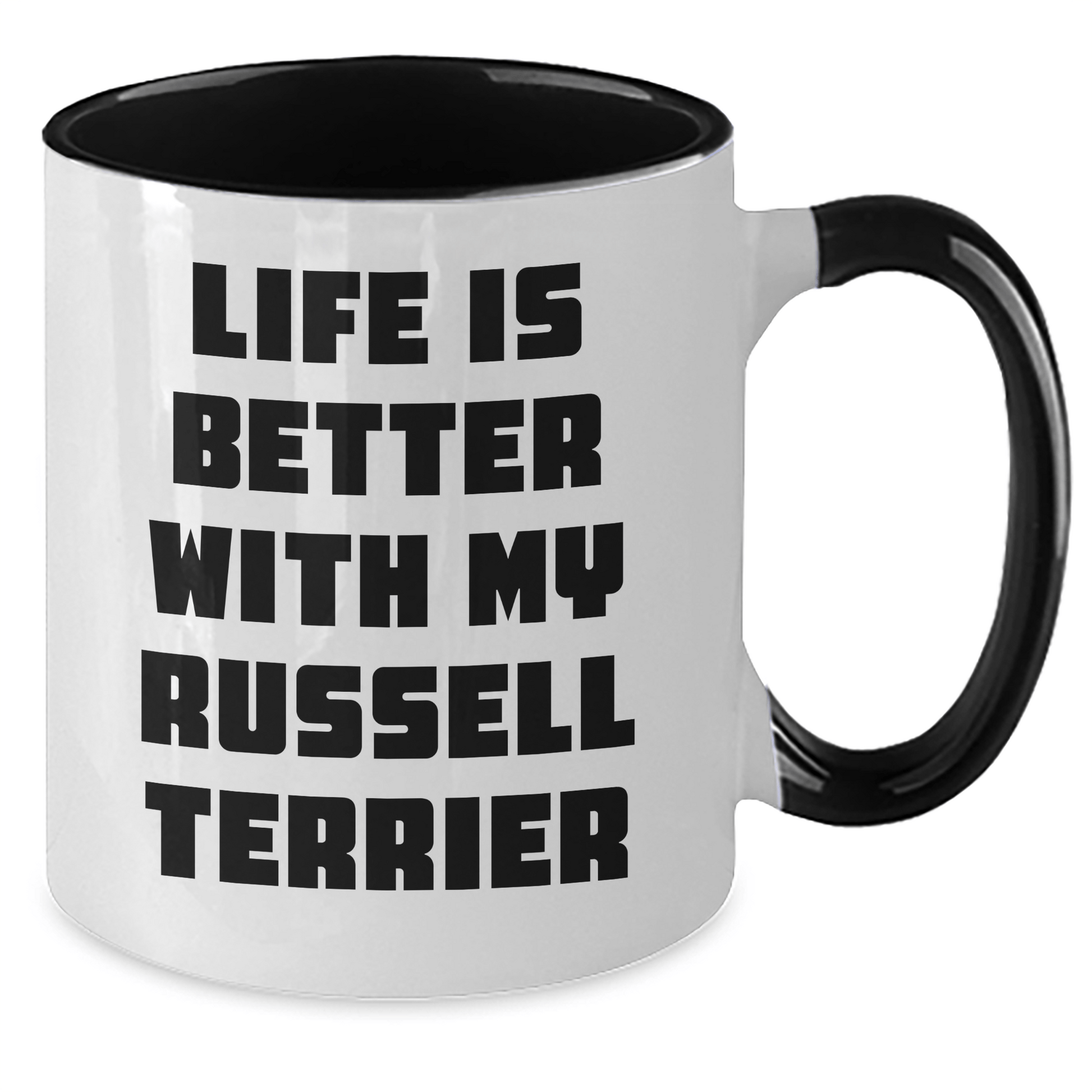 Funny Russell Terrier Dog Gifts for Men from Dad, Life Is Better With My Russell Terrier - Victory Thru Vision