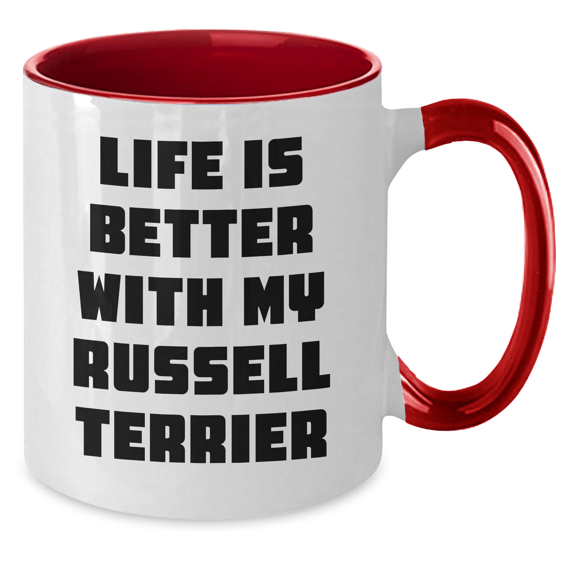 Funny Russell Terrier Dog Gifts for Men from Dad, Life Is Better With My Russell Terrier - Victory Thru Vision
