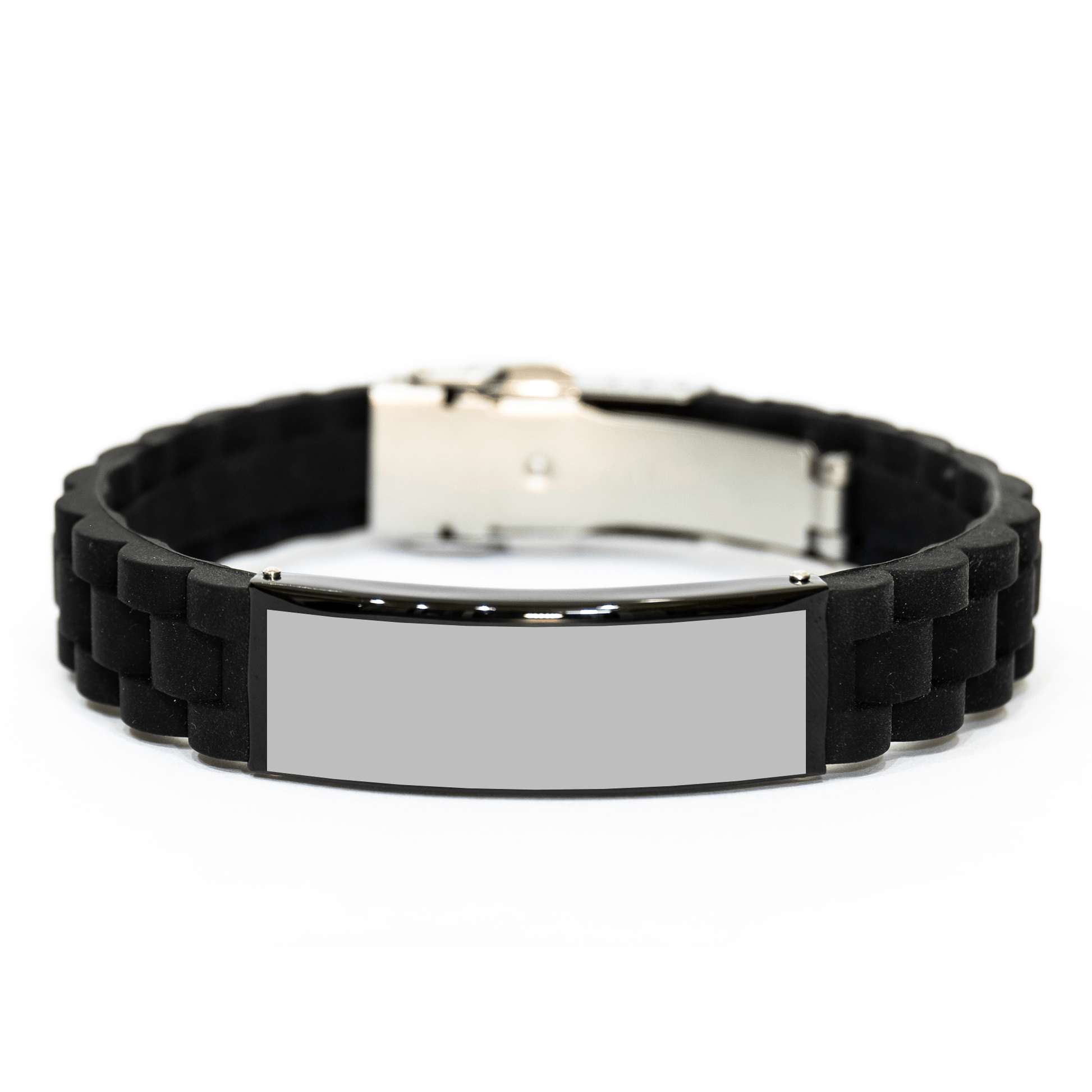 Funny Second Mom Gifts - Best Second Mom Ever, Glide lock Clasp Adjustable Black Stainless Steel Silicone Bracelet for Graduation, Gifts from Mom to Second Mom - Victory Thru Vision