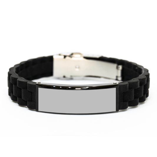 Funny Second Mom Gifts - Best Second Mom Ever, Glide lock Clasp Adjustable Black Stainless Steel Silicone Bracelet for Graduation, Gifts from Mom to Second Mom - Victory Thru Vision