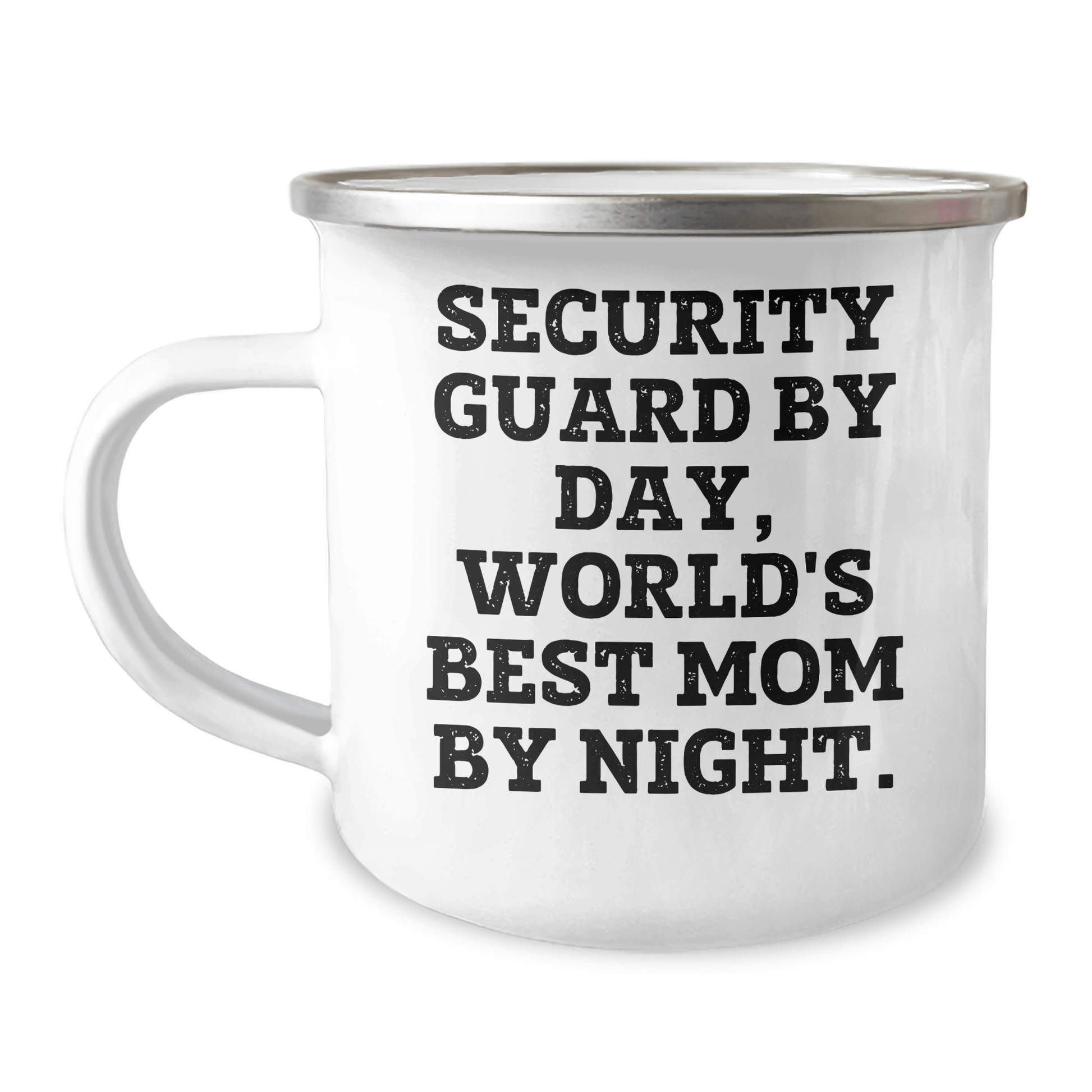 Funny Security Guard Gifts by Day, World's Best Mom by Night - Camping Mug for Security Guard Mom from Friends - Victory Thru Vision 