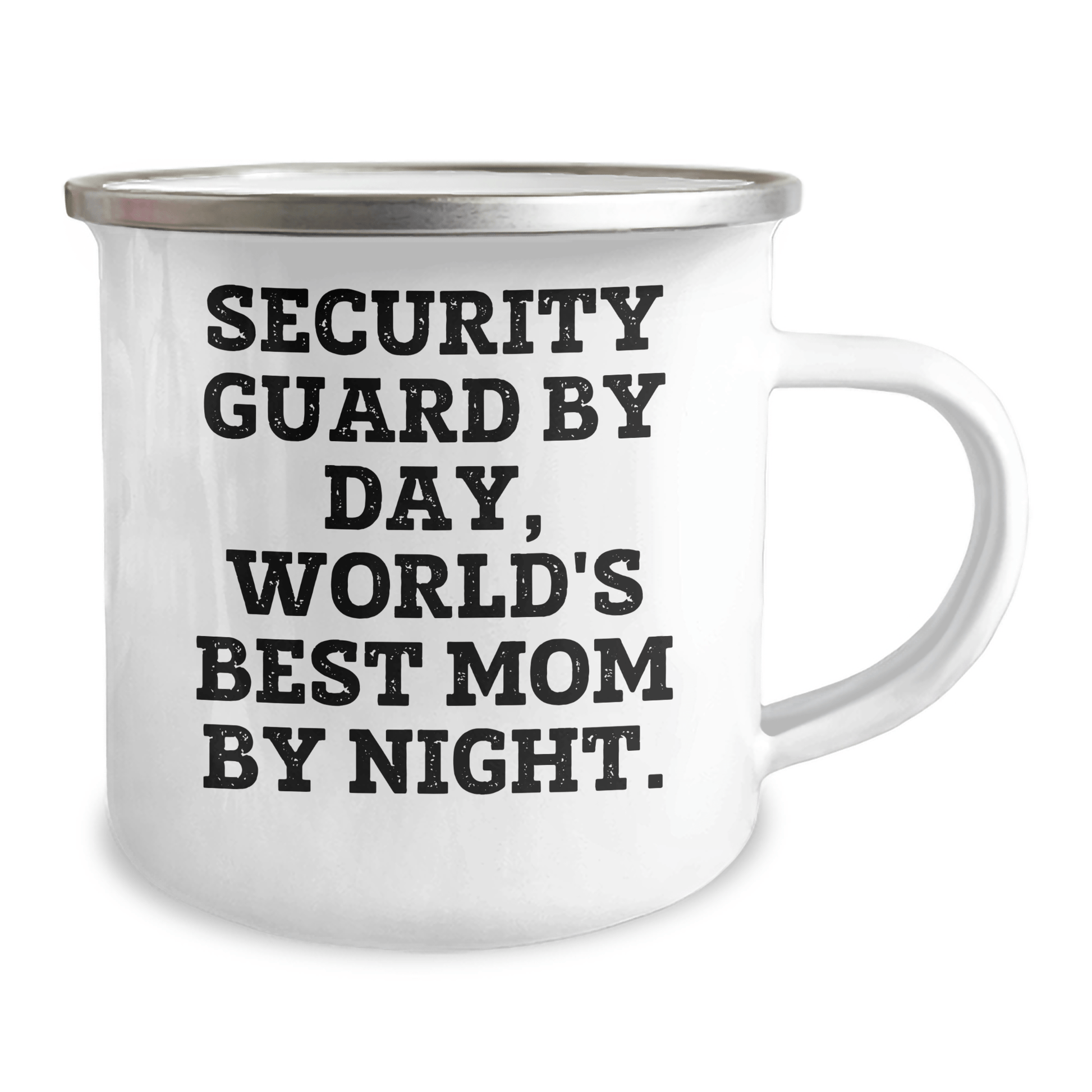 Funny Security Guard Gifts by Day, World's Best Mom by Night - Camping Mug for Security Guard Mom from Friends - Victory Thru Vision 