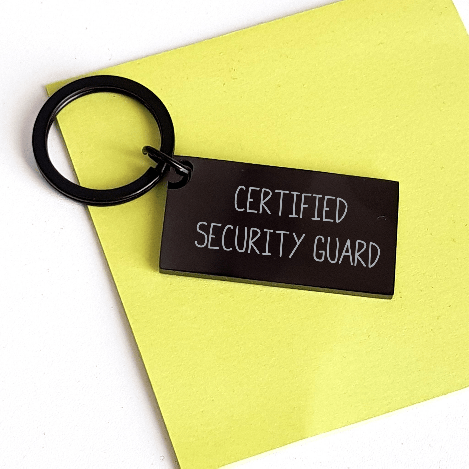 Funny Security Guard Quote Keychain, Gifts from Men to Security Guard, Mother's Day Unique Gifts - Victory Thru Vision