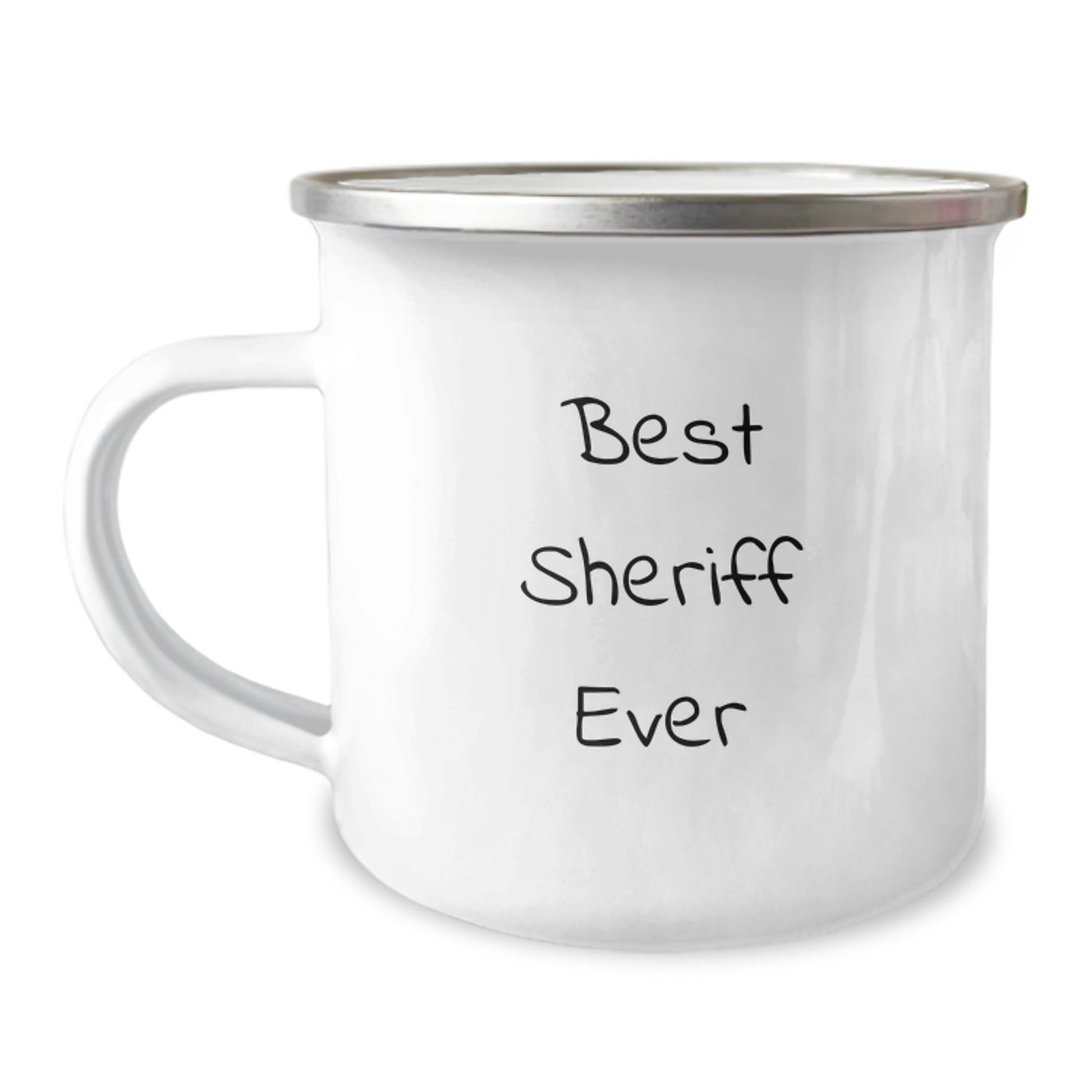 Funny Sheriff Gifts for Men - 'Best Sheriff Ever' Camping Mug, Sheriff Graduation Unique Gifts from Friends or Family - Victory Thru Vision