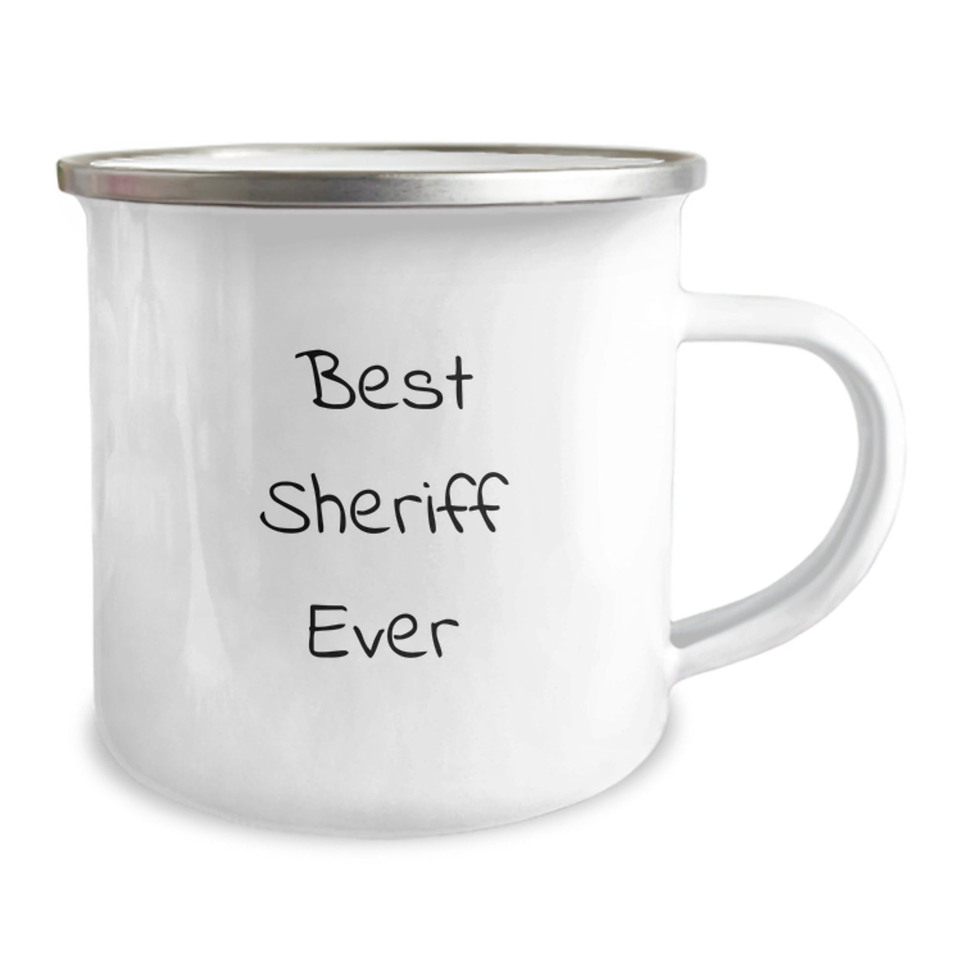 Funny Sheriff Gifts for Men - 'Best Sheriff Ever' Camping Mug, Sheriff Graduation Unique Gifts from Friends or Family - Victory Thru Vision