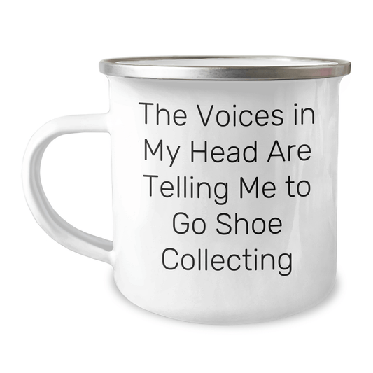 Funny Shoe Collecting Gifts from Friends for Graduation, Camping Mug with Inspirational Quote - Victory Thru Vision