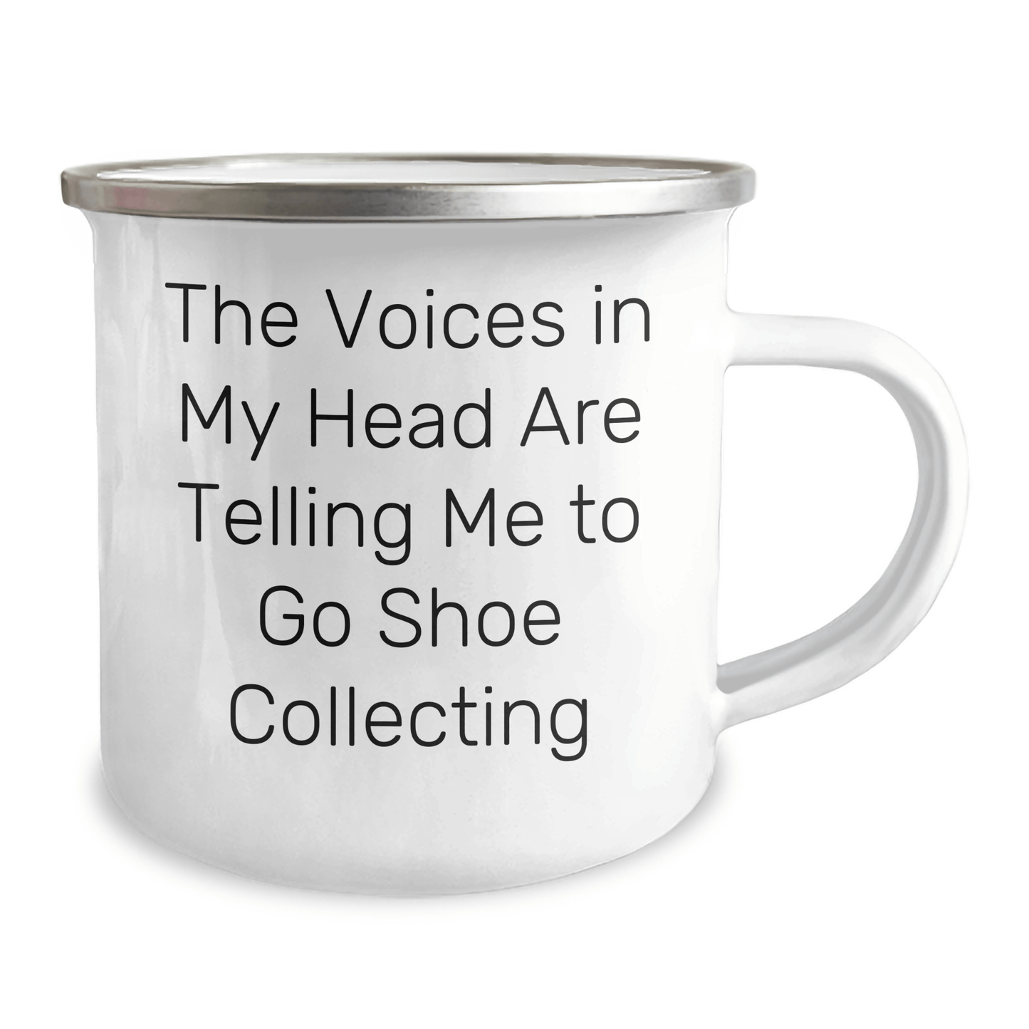 Funny Shoe Collecting Gifts from Friends for Graduation, Camping Mug with Inspirational Quote - Victory Thru Vision