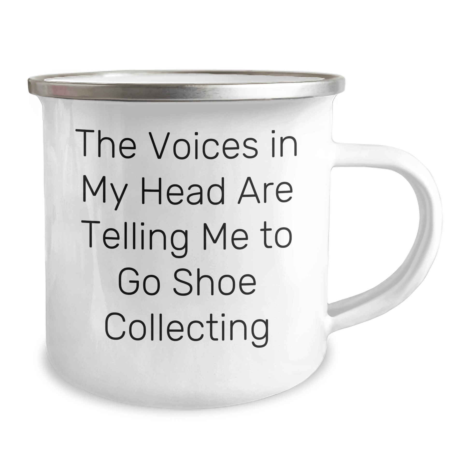 Funny Shoe Collecting Gifts from Friends for Graduation, Camping Mug with Inspirational Quote - Victory Thru Vision