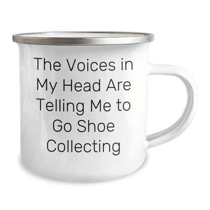 Funny Shoe Collecting Gifts from Friends for Graduation, Camping Mug with Inspirational Quote - Victory Thru Vision
