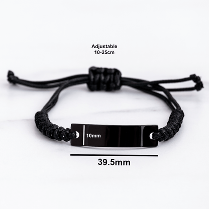 Funny Silky Terrier Dog Gifts for Men, 'I Love My Silky Terrier More Than Most People', Black Rope Adjustable Bracelet, Father's Day Unique Gifts from Family - Victory Thru Vision