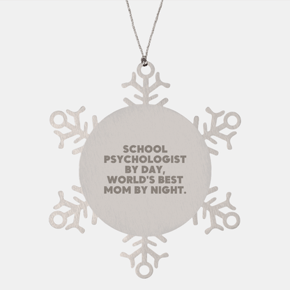 Funny Snowflake Ornament Gifts from School Psychologists, For School Psychologists, Christmas Unique Presents - Victory Thru Vision