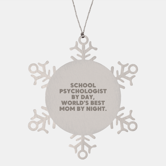 Funny Snowflake Ornament Gifts from School Psychologists, For School Psychologists, Christmas Unique Presents - Victory Thru Vision