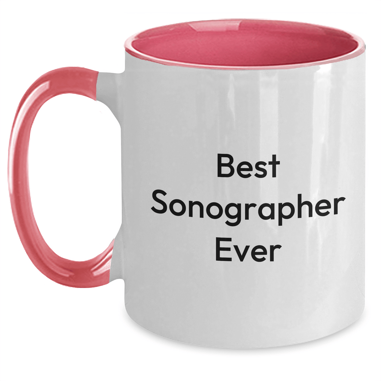 Funny Sonographer Gifts from Friends - Best Sonographer Ever Two Tone Coffee Mug, Graduation Unique Gifts for Her - Victory Thru Vision
