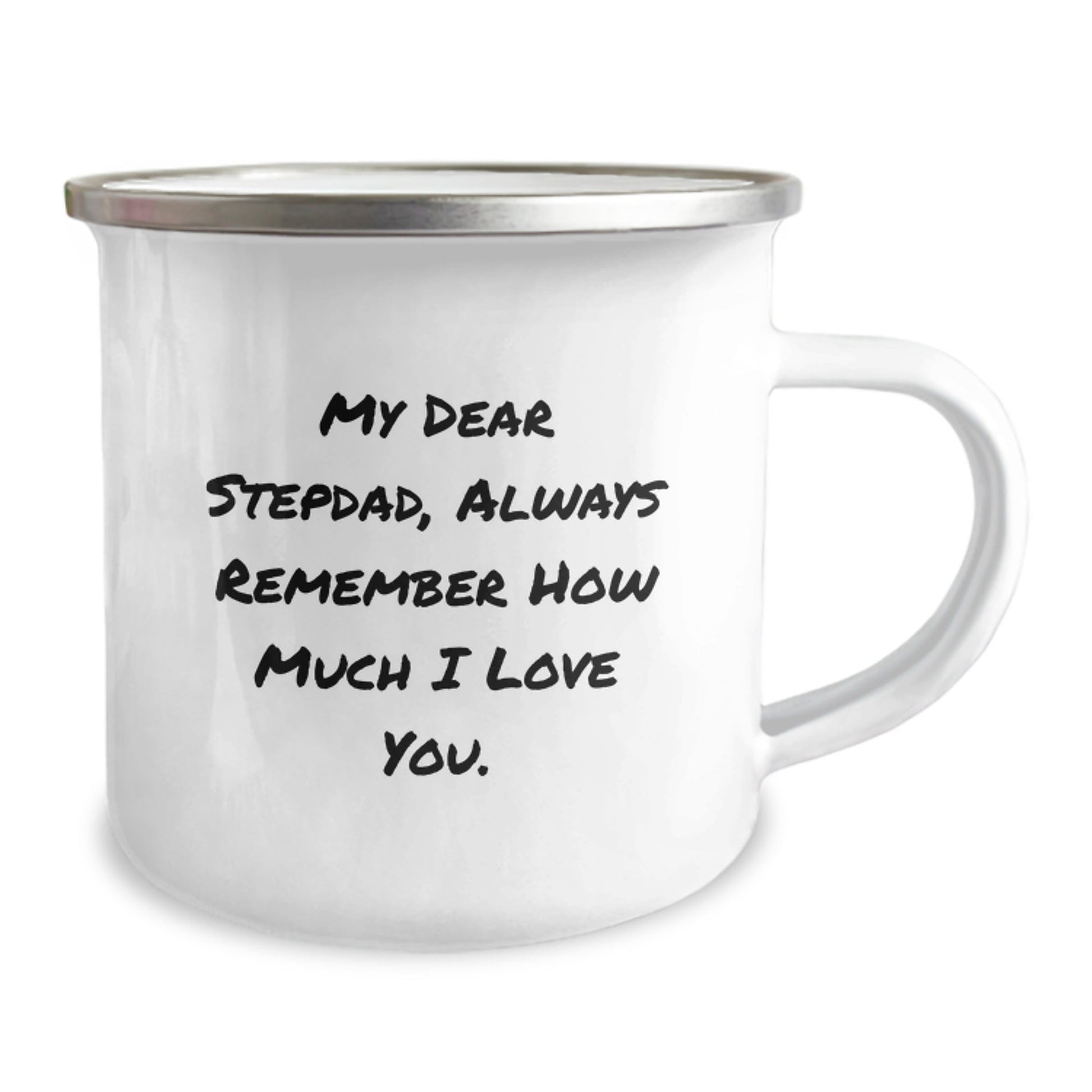 Funny Stepdad Gifts from Men, Gifts for Stepdad, My Dear Stepdad, Camping Mug for Graduation - Victory Thru Vision