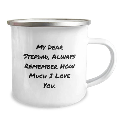 Funny Stepdad Gifts from Men, Gifts for Stepdad, My Dear Stepdad, Camping Mug for Graduation - Victory Thru Vision