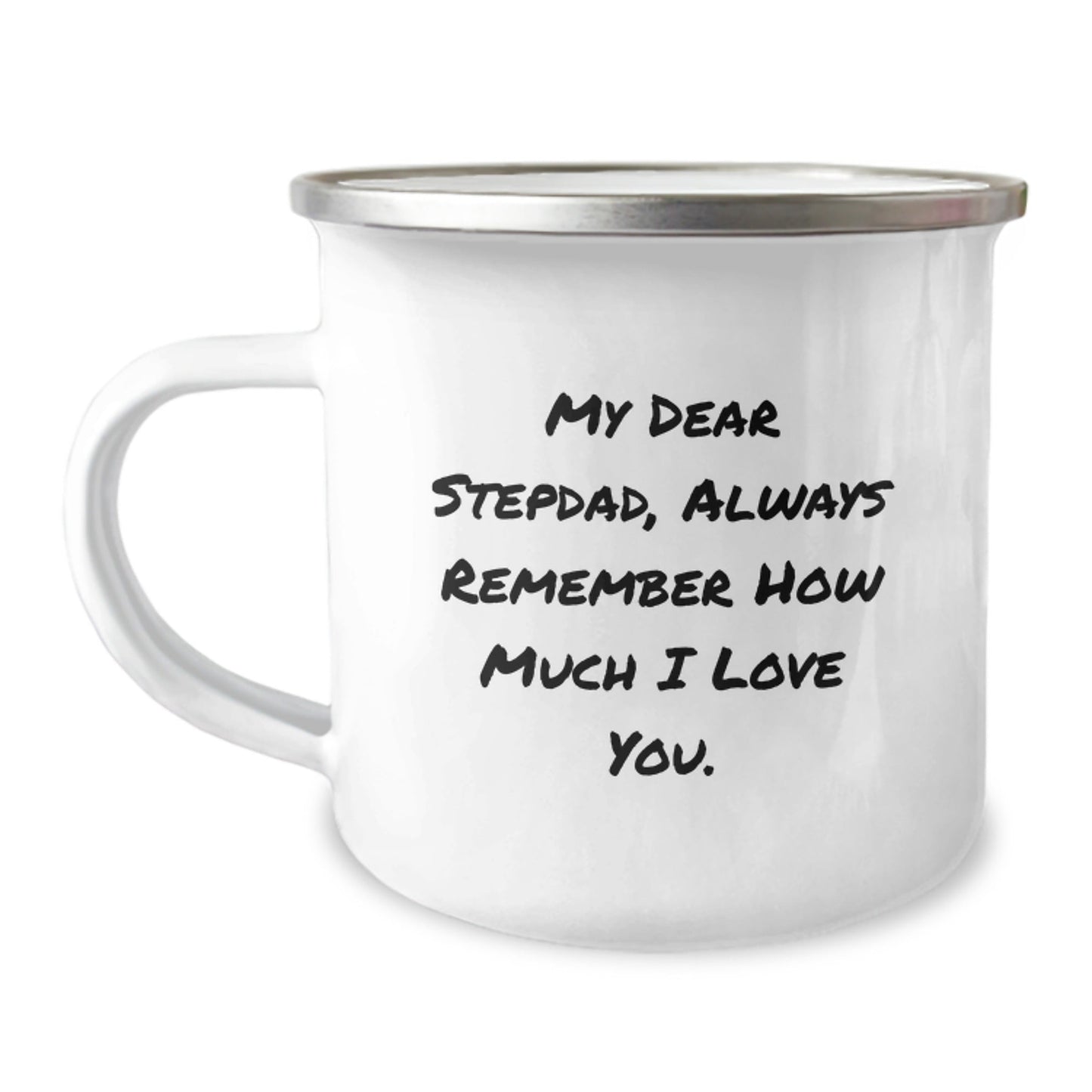 Funny Stepdad Gifts from Men, Gifts for Stepdad, My Dear Stepdad, Camping Mug for Graduation - Victory Thru Vision