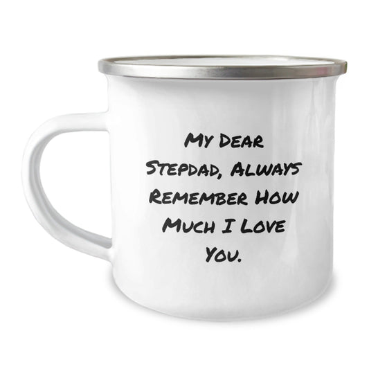 Funny Stepdad Gifts from Men, Gifts for Stepdad, My Dear Stepdad, Camping Mug for Graduation - Victory Thru Vision