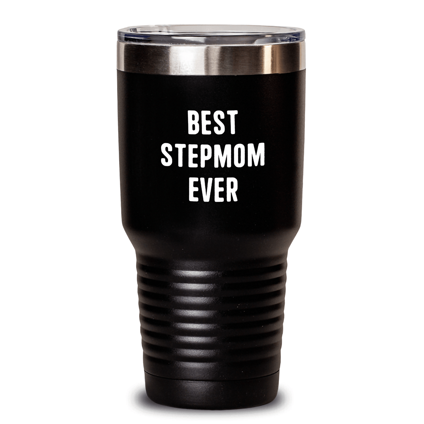 Funny Stepmom Gifts Best Stepmom Ever Tumbler 20oz 30oz Black Stainless Steel - Victory Thru Vision